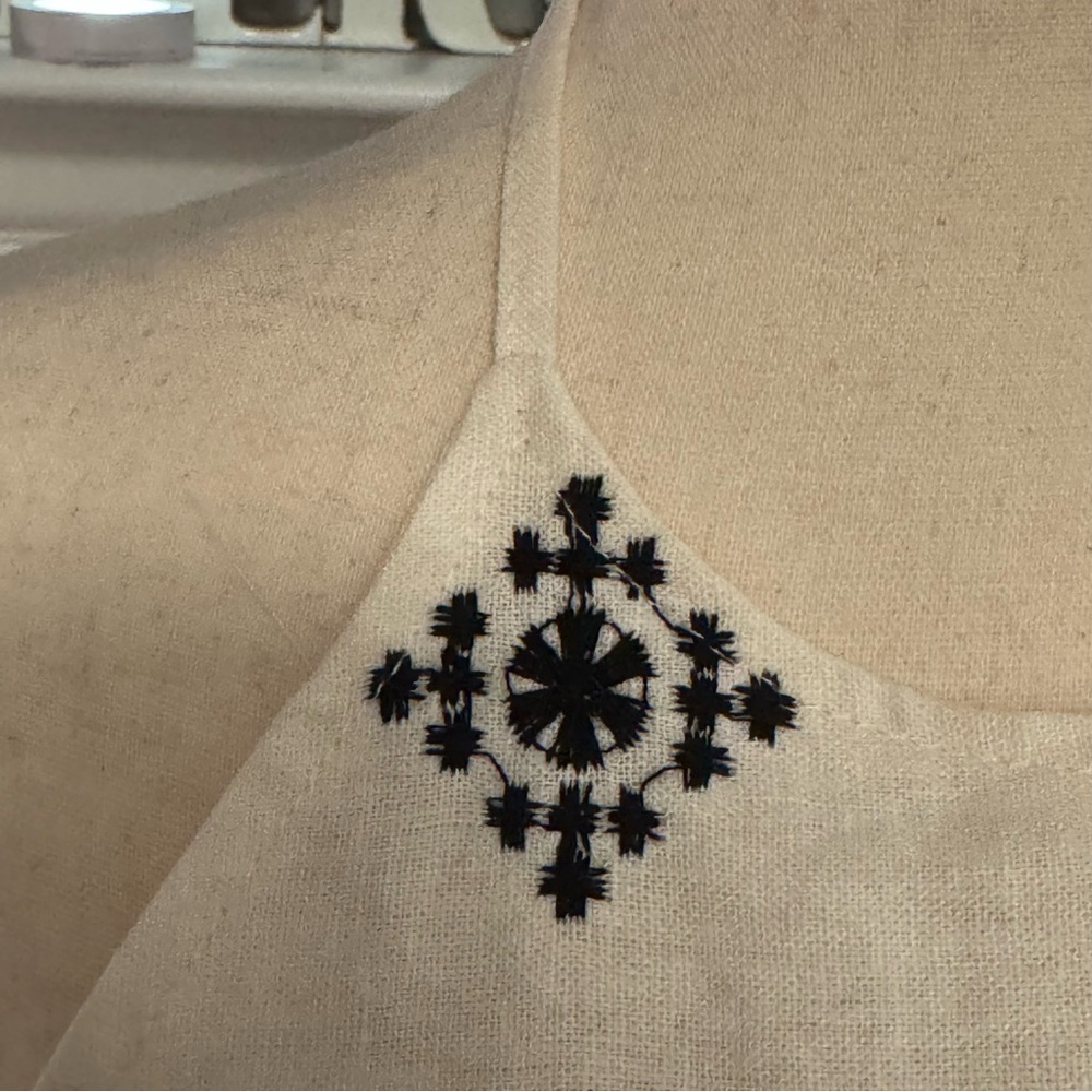 House of Harlow 1960 Linen-Blend Embroidered Halter Crop Top (Size S) — NWOT - Picture 3 of 10